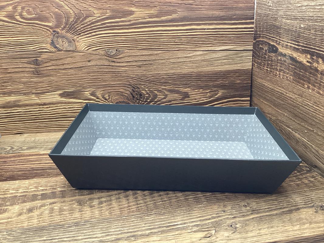 Petite corbeille noire cartonnée - Photo 1