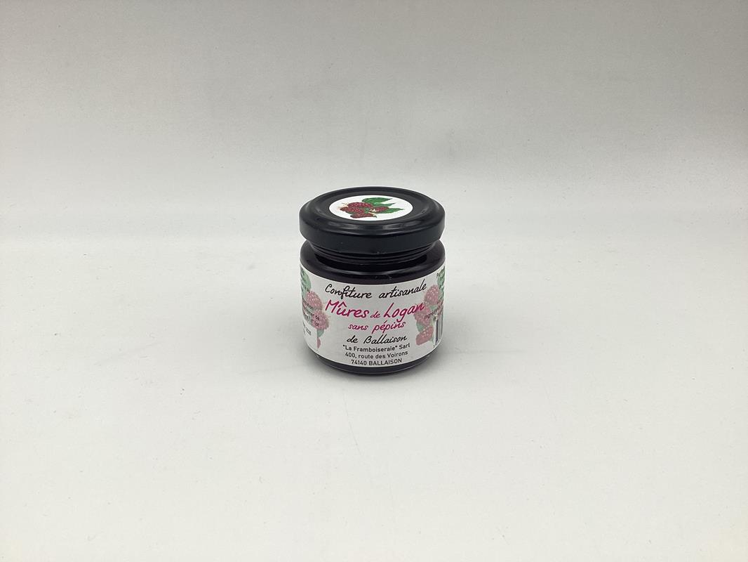 Confiture artisanale de Mûres de Logan sans pépins - La Framboiseraie (120g) - Photo 1