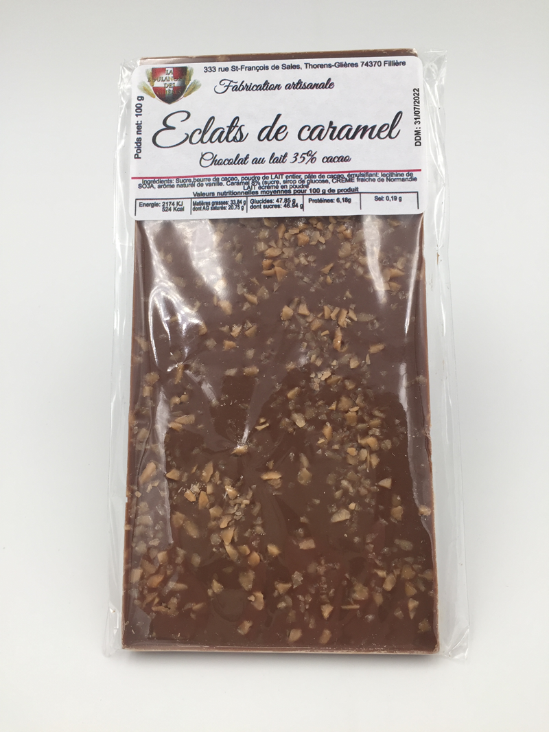 Eclats de caramel - chocolat au lait 35% cacao