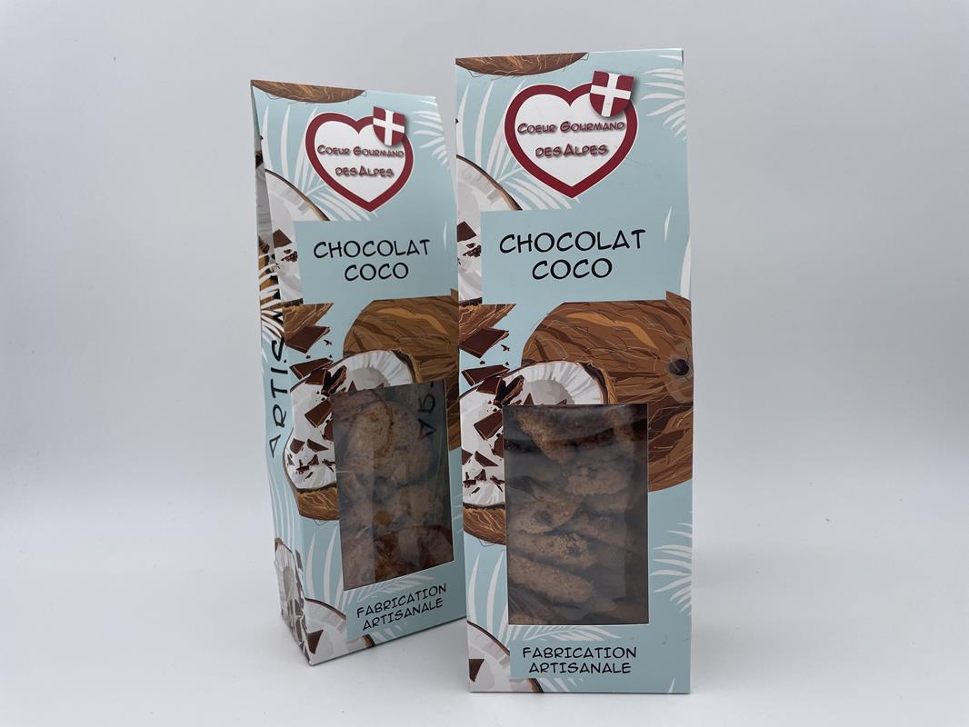 Biscuits sucr&#233;s Chocolat Coco &quot;Coeur Gourmand&quot;