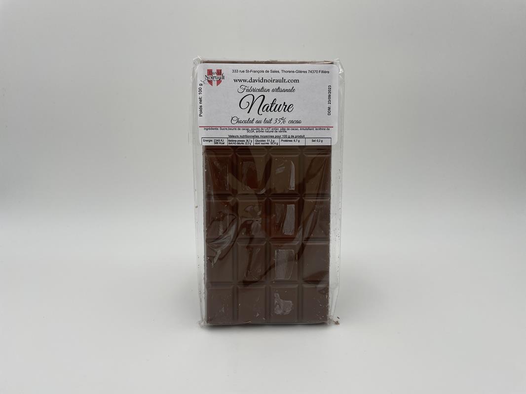 Nature - chocolat au lait 35% cacao (100g) - Photo 1